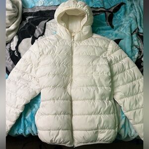 Men's White Vintage Foot Locker Puffer Jacket
